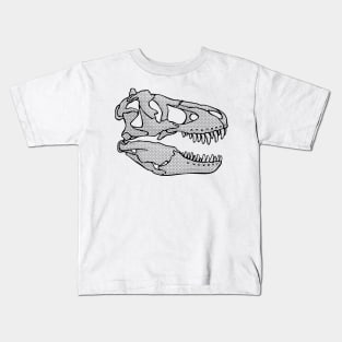 Duotone T-rex Skull Illustration Kids T-Shirt